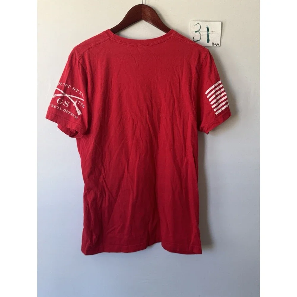 Grunt Style Jingle These T Shirt Red Christmas Grenade USA Flag Military Mens M